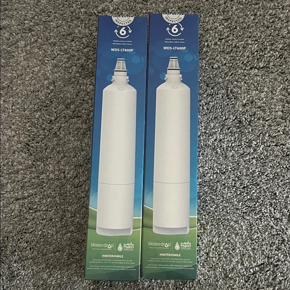 Waterdrop WDS-LT600P Refrigerator Water Filter 2 filters New